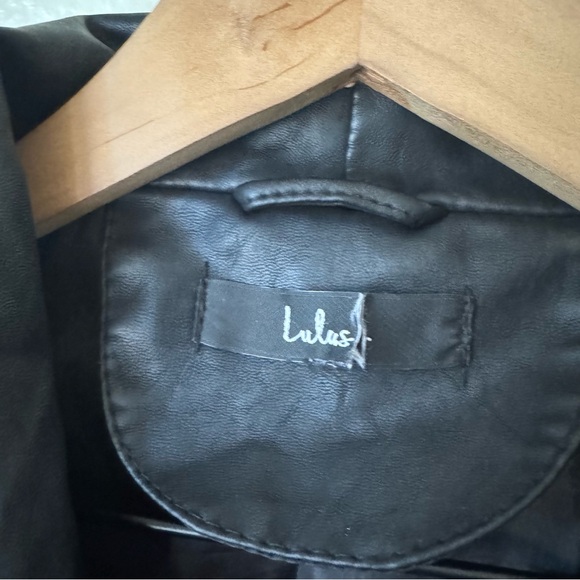 Lulus | Up on a Tuesday Black Vegan Leather Jacket - Picture 4 of 8
